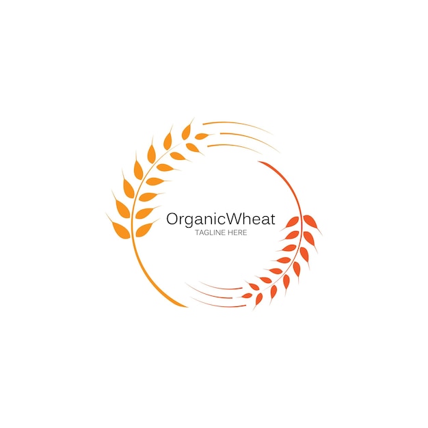 Vector wheat logo template vector icon design