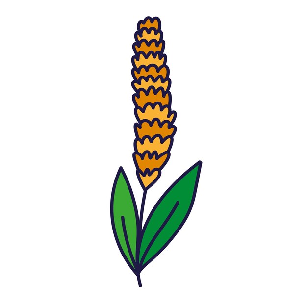 Wheat plant icon