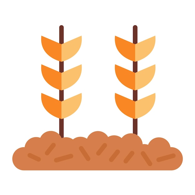 Wheat Plantation Icon Style