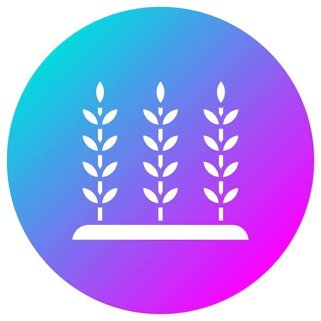 Wheat plantation vector icon can be used for village iconset