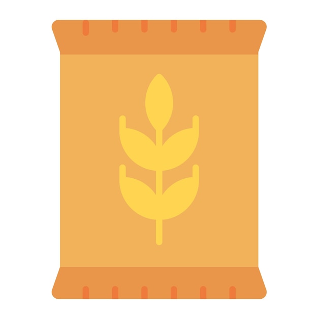 Vector wheat sack vector illustration style