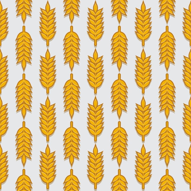 Wheat seamless pattern vector template