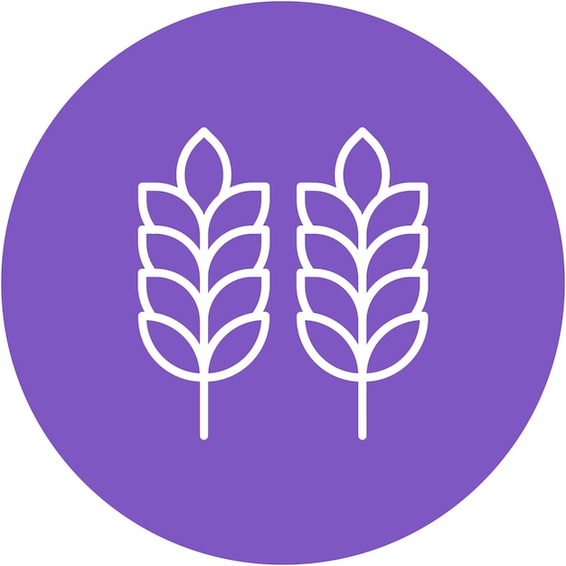 Vector wheat vector illustration style