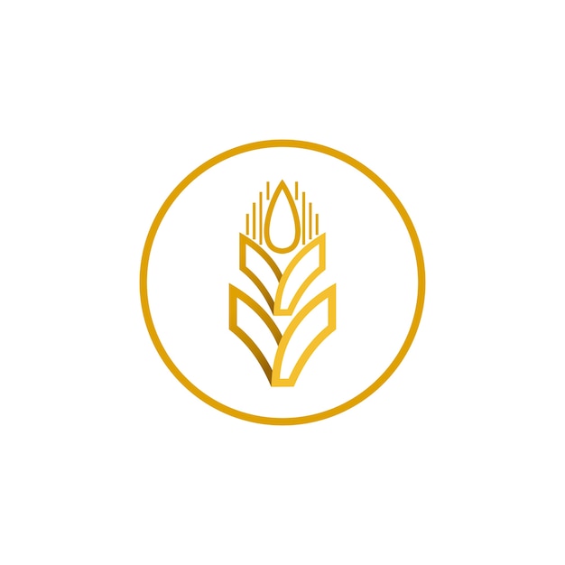 Wheat vector logo design