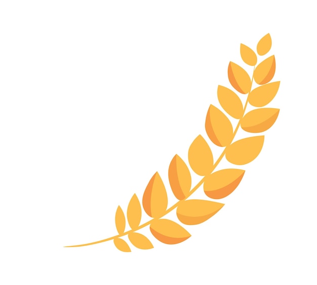 Wheat wreath element Vector illustration