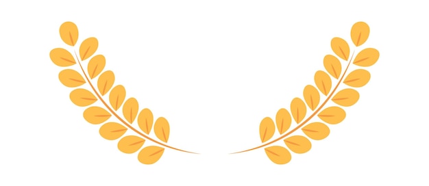 Wheat wreath element Vector illustration