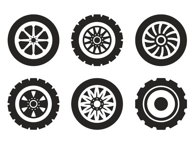Автосервис колесных автомобилей, изолированный на белом фоне, графический элемент дизайна иллюстрации