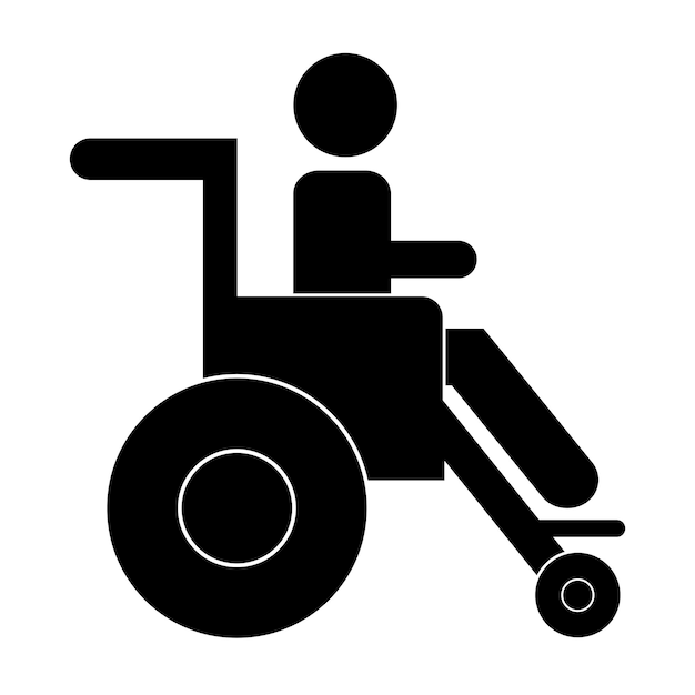 Wheel chair icon logo vector design template