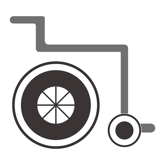Векторный элемент инвалидной коляски