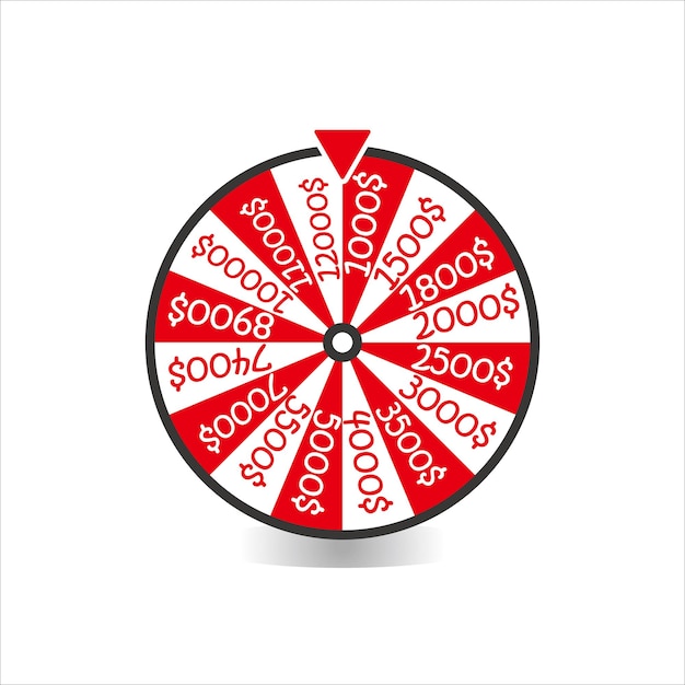 Vector wheel of fortune icon vector illustration symbol