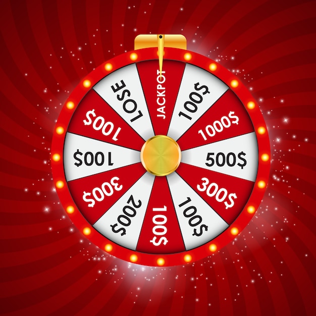 Vector wheel of fortune, lucky illustration