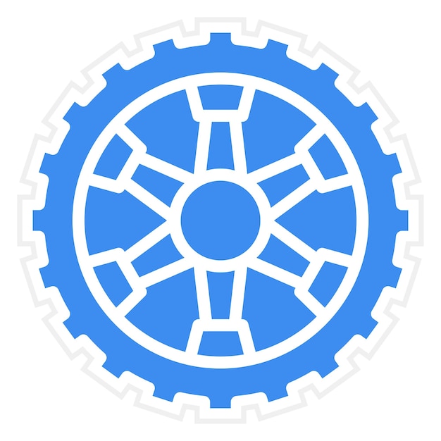 Vector wheel icon style