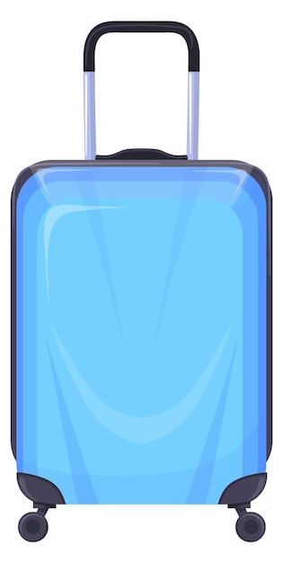 Wheel suitcase cartoon icon Vacation travel symbol