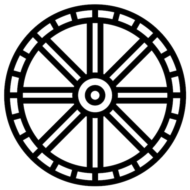 Vector wheel vector icon illustration of ancient civilization iconset