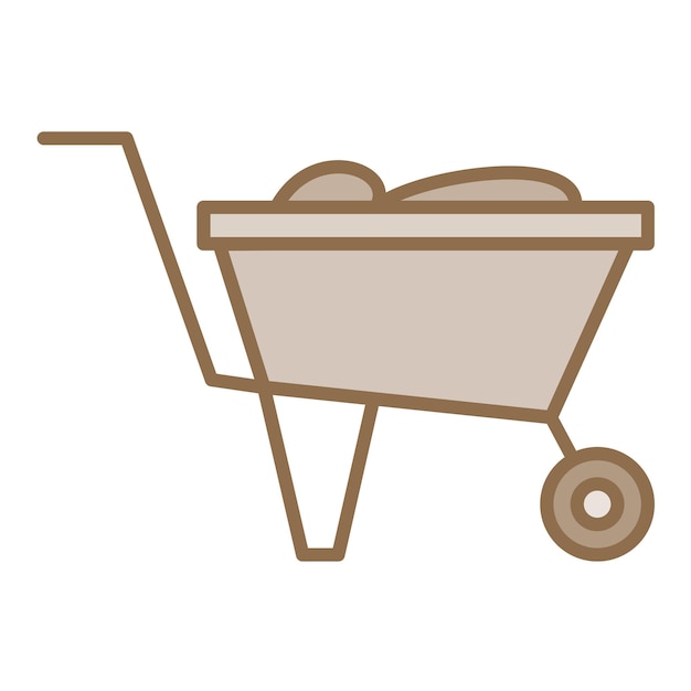 Vector wheelbarrow icon vector image can be used for construction tools