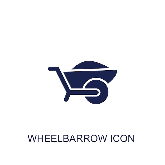 wheelbarrow icon white background