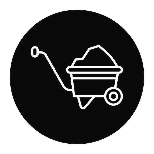 Икона векторной тележки может быть использована для набора иконок домашних улучшений