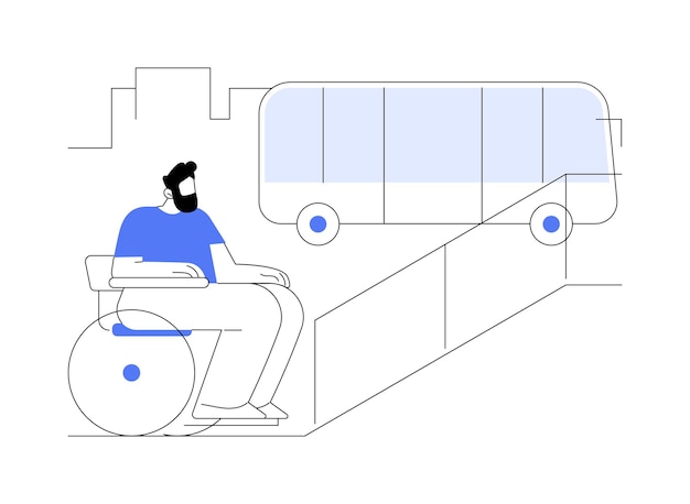 Vettore illustrazione vettoriale del concetto astratto di accesso per sedie a rotelle