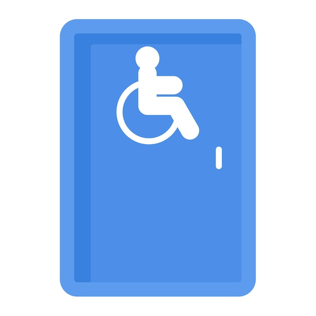 Wheelchair Accessible Flat Illustration