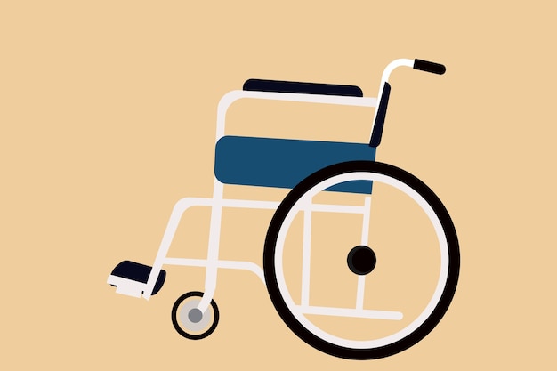 Vector a wheelchair for disabled patient illustration