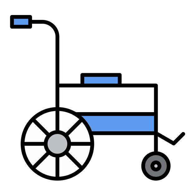 車椅子のフラットイラスト