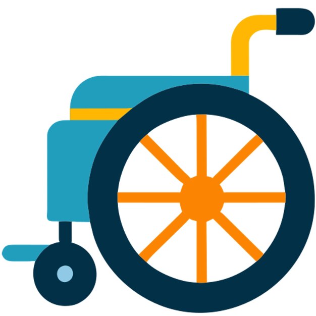 Vector wheelchair for handicap icon icon