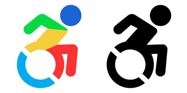 Wheelchair handicapped icon symbol of world disability day World Autism Awareness Day Disabled man icon a man on wheelchair Handicapped patient accessibility parking autism spectrum disorder