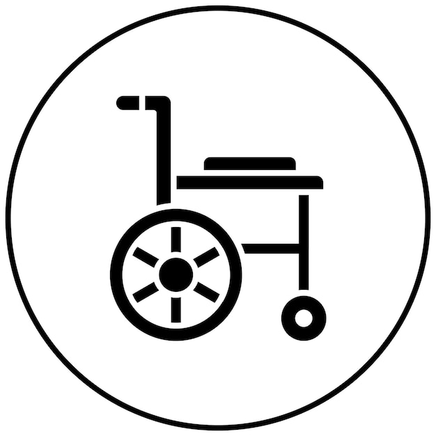 Vettore immagine vettoriale dell'icona della sedia a rotelle può essere utilizzata per digital nomad