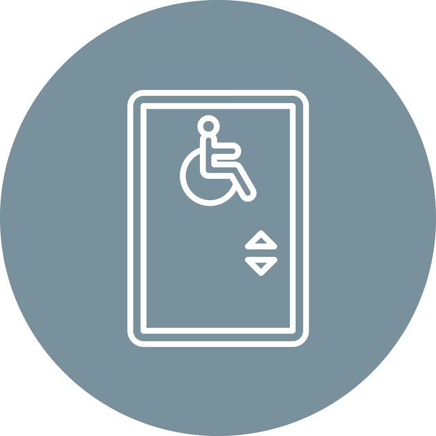 Vector wheelchair lift icon vector image can be used for disability