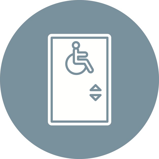 Wheelchair Lift icon vector image Can be used for Disability