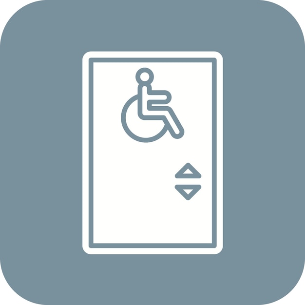 Wheelchair Lift icon vector image Can be used for Disability