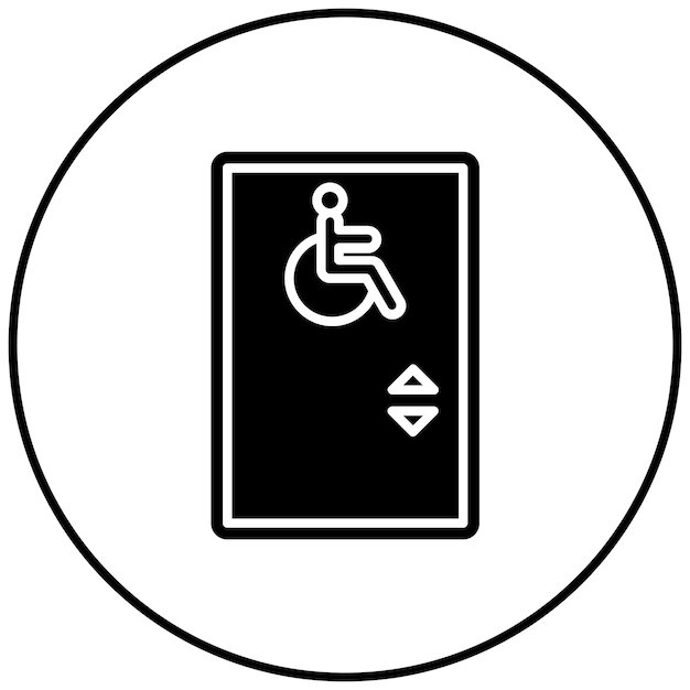 Vector wheelchair lift icon vector image can be used for disability