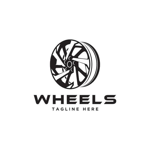 Шаблон дизайна логотипа колеса Векторная иллюстрация
