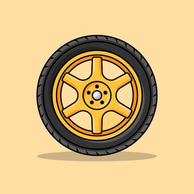 Gold Velg 付きホイール