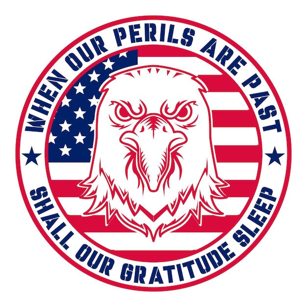 Vector when our perils are past veteran t shirt design