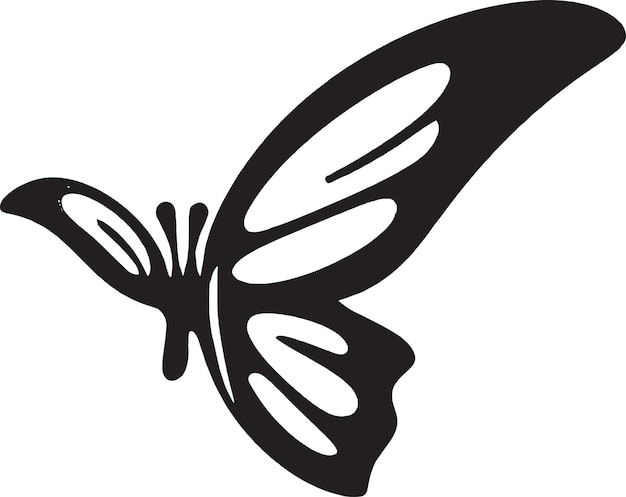 Whimsical butterfly vector icon design