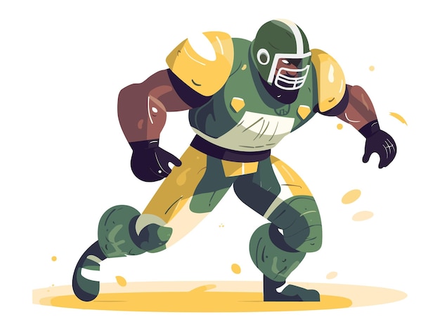 Vector whimsical football player clipart