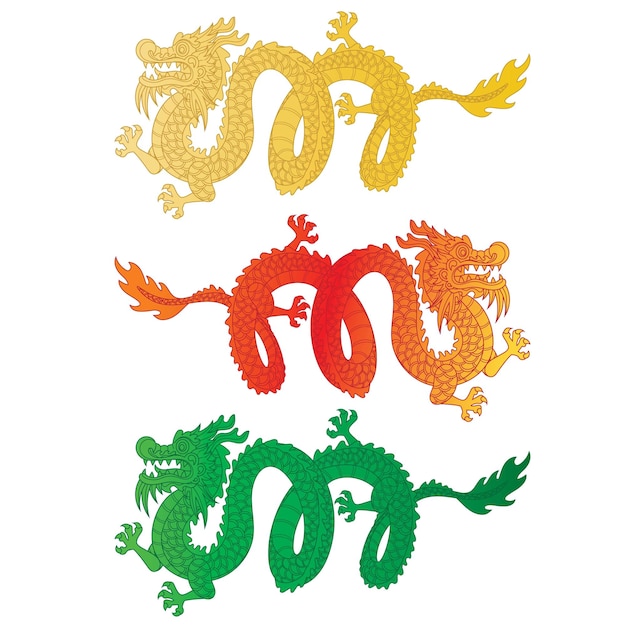 Vector a whimsical journey with a happy handdrawn chinese dragon