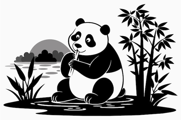 Premium Vector | Whimsical Panda Bear Adorable Art Gifts and Decor Ideas