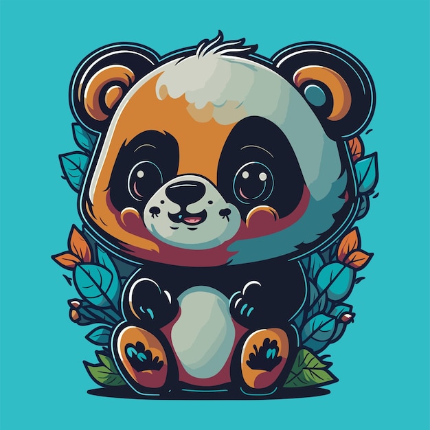 Vector whimsical panda wonders exploring playful illustrations