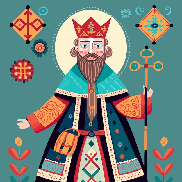 Whimsical Scandinavian Folk Art Characters