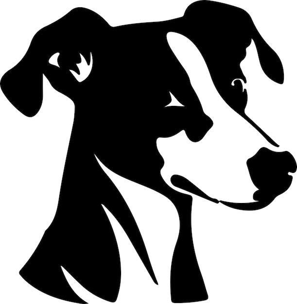 Whippet black silhouette with transparent background
