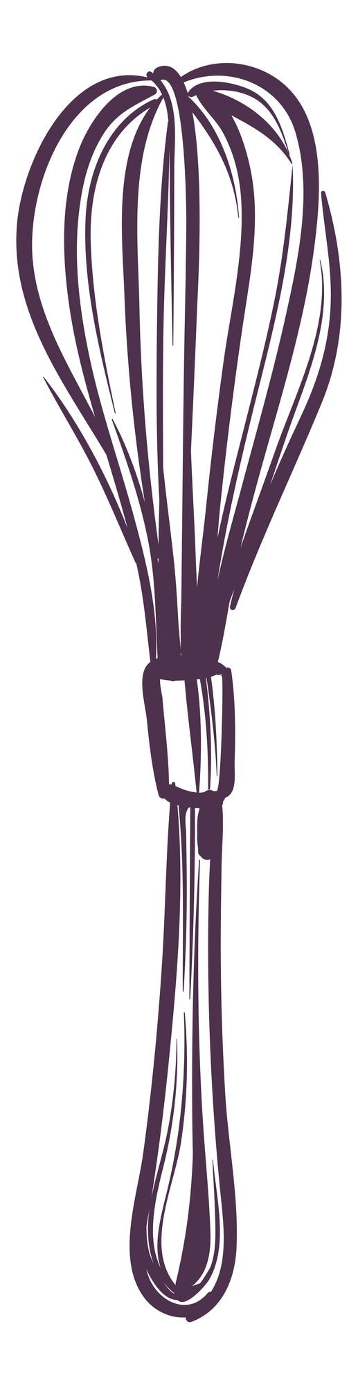 Vector whisk sketch baking tool mixing tool engraving