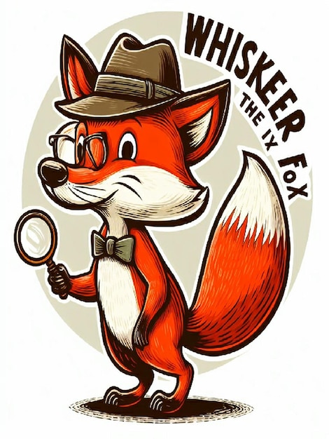 Vector whisker the wily fox 2 vector white back ground