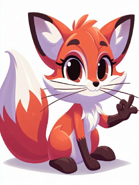 Vector whisker the wily fox 2 vector white back ground