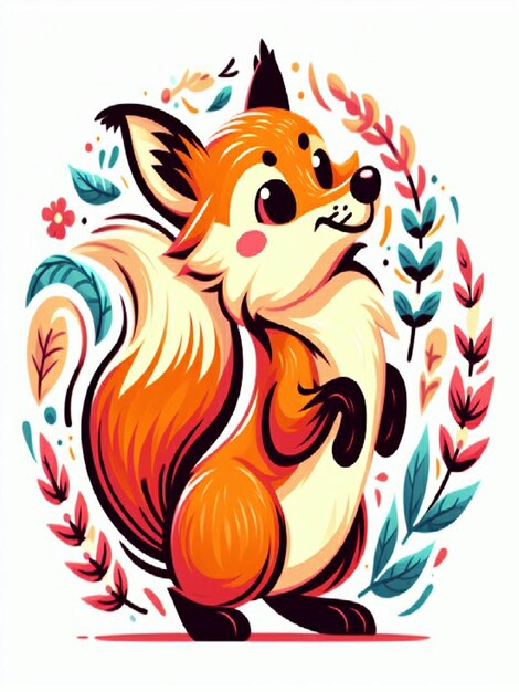 Vector whisker the wily fox 2 vector white back ground