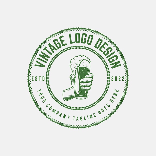 Vector whiskey bar emblems, labels with retro vintage badges