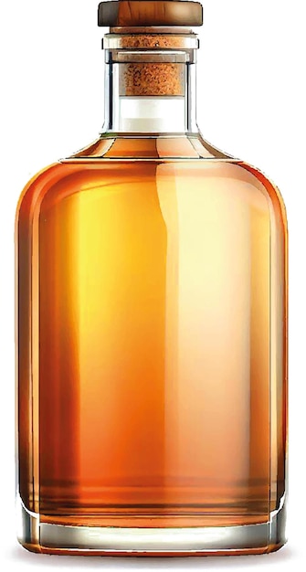 Vector whiskey glass bottle ai vector art digital illustration image