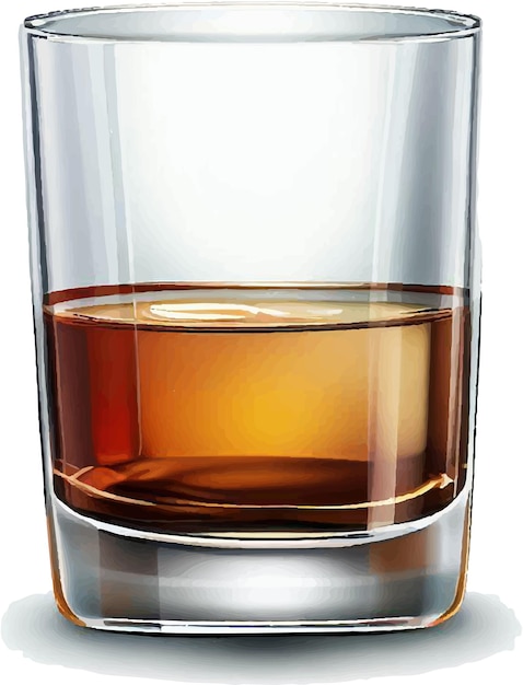 whiskey glass vector illustration