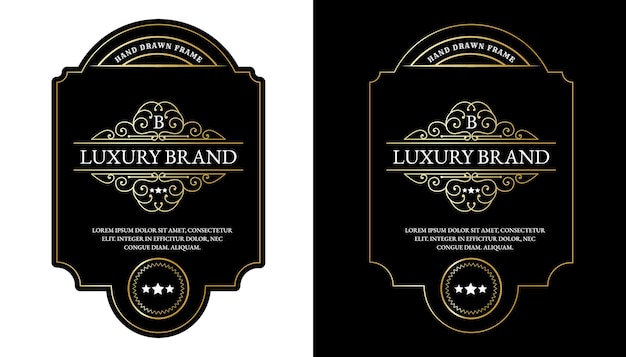 Whiskey labels with logo typography for beer whiskey alcohol drinks bottle packaging Engraving